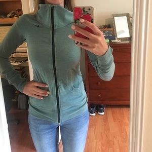 Teal nike zip up